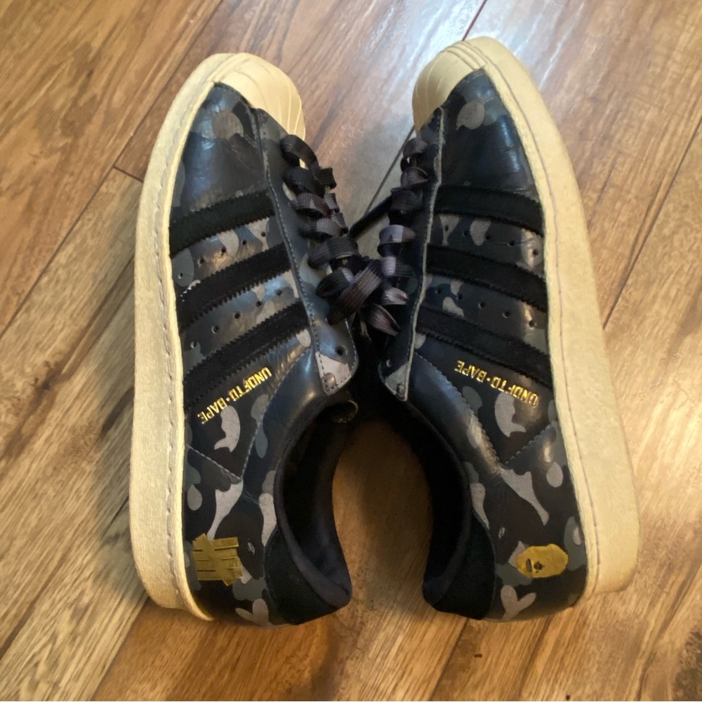 Adidas Superstar 80s x A Bathing Ape x Undefeated – Black Camo 2015